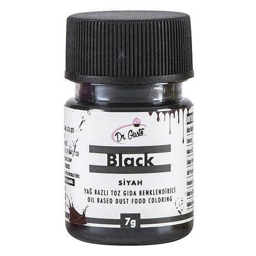 Dr. Gusto, Colorant alimentar liposolubil - pudra - NEGRU - Dr. Gusto 7gr, tomvalk.ro