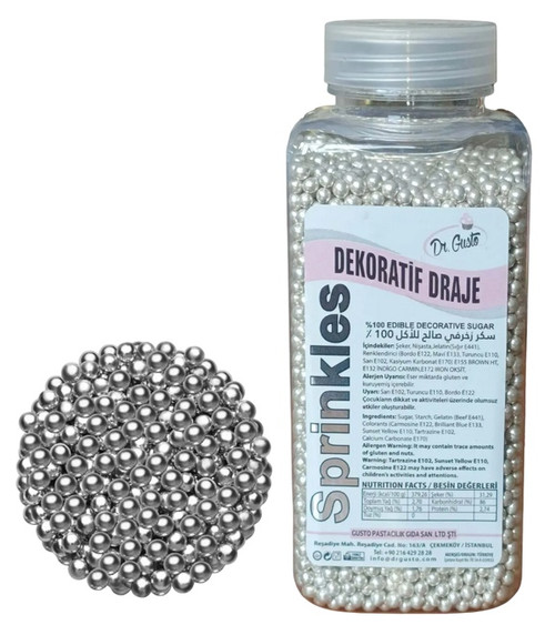Perle nr.2 (4mm) - ARGINTIU - Dr Gusto - 250 g