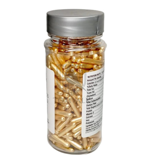 Drajeuri decorative Aurii sugar rods - Dr Gusto - 90 g