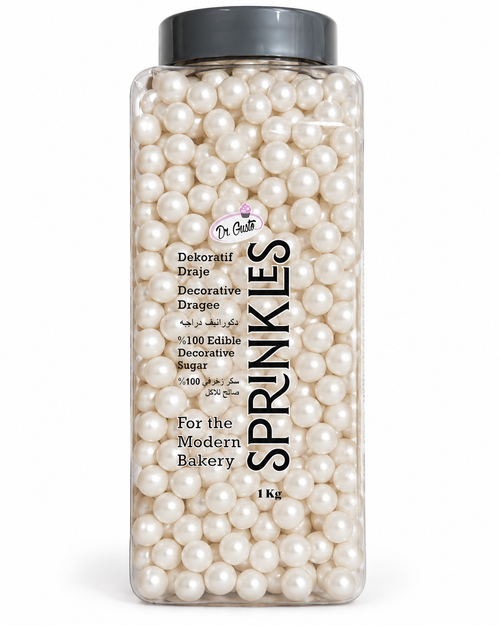 Dr. Gusto, Perle 8 mm - ALB SIDEFAT - Dr Gusto - 1 kg, tomvalk.ro