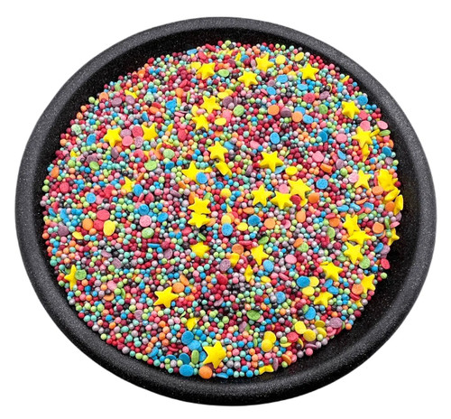 Decor tort, Sprinkles Foc de artificii - Mix stelute, betisoare si bilute multicolore - 1Kg, tomvalk.ro