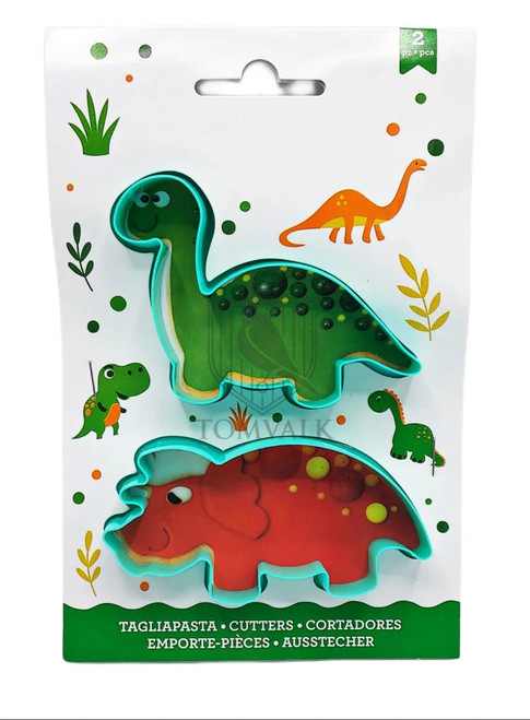 Set 2 decupatoare din plastic - Dinozauri