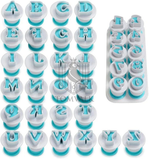 Set 36 decupatoare cu ejector - Litere ci cifre mari