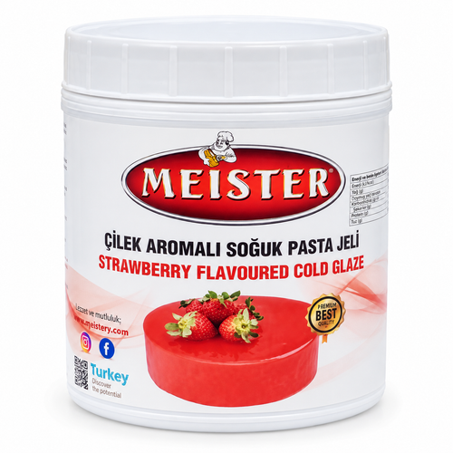 Glazură la rece cu aromă de căpșuni Meister, recipient alb