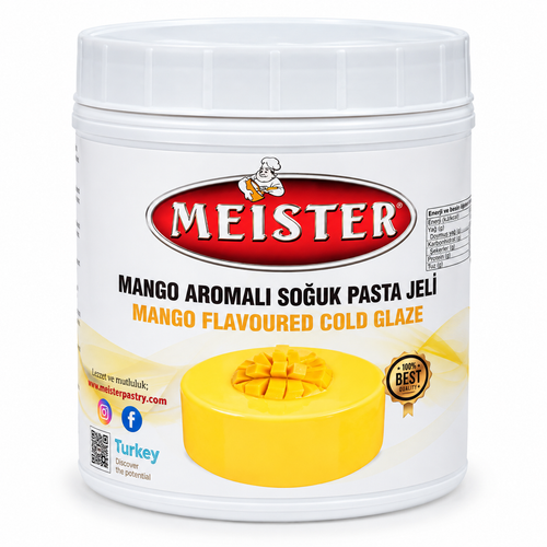 Ingrediente pentru cofetarie, Glazura oglinda la rece - MANGO - 1 kg - Meister, tomvalk.ro