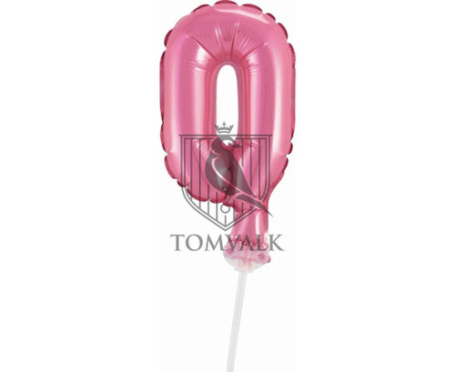 Topper tort balon cifra 0 Roz