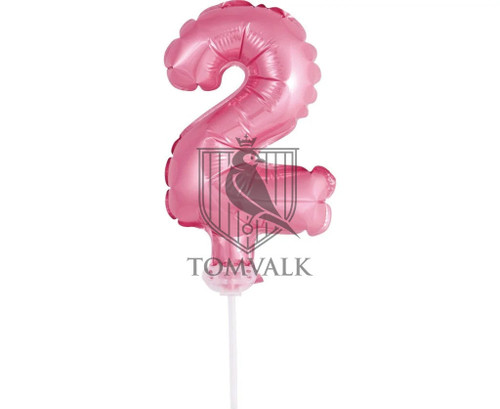 Topper tort balon cifra 2 Roz