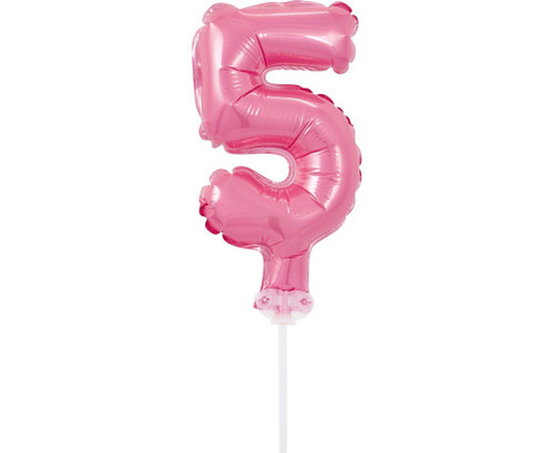 Topper tort balon cifra 5 Roz