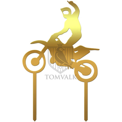 Topper tort Enduro cu motociclist – model I – 17 cm