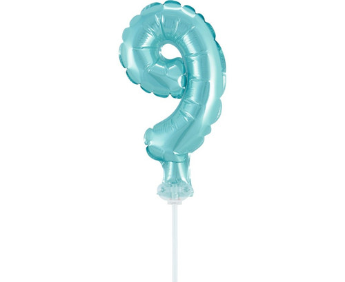 Topper tort balon cifra 9 Albastru