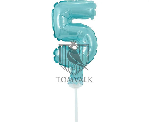 Topper tort balon cifra 5 Albastru