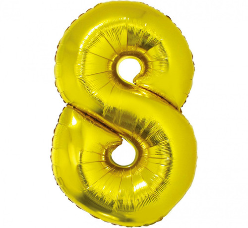 Balon Folie 92 cm - Cifra 8, Auriu