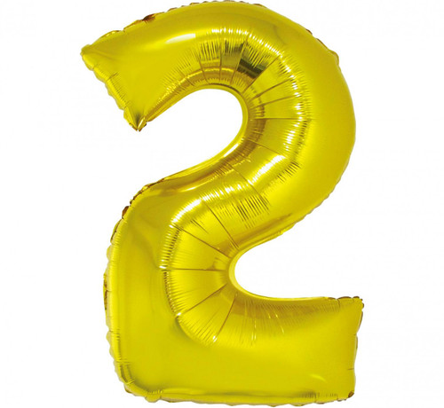 Balon Folie 92 cm - Cifra 2, Auriu