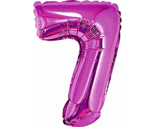 Balon folie 35 cm - Cifra 7, Roz