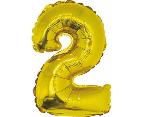 Balon folie 35 cm - Cifra 2, Auriu