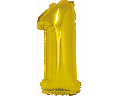Balon folie 35 cm - Cifra 1, Auriu