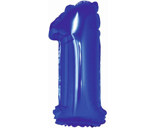 Balon folie 35 cm - Cifra 1, Albastru