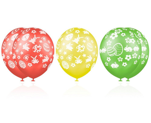 Set 5 baloane latex 30 cm - Easter