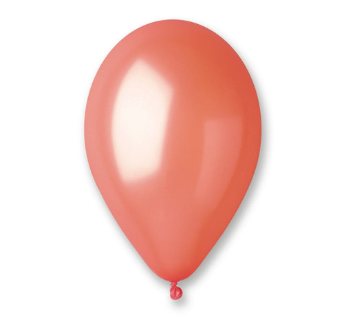 Set 100 baloane latex 25 cm - Portocaliu Metalic
