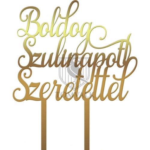 Cake topper Boldog szlinapot szeretettel