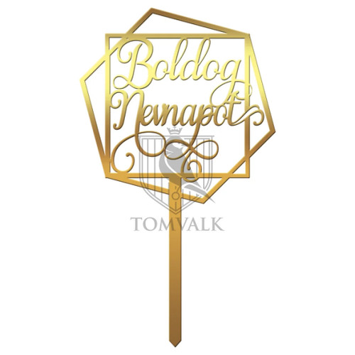 Cake Topper Boldog nevnapot