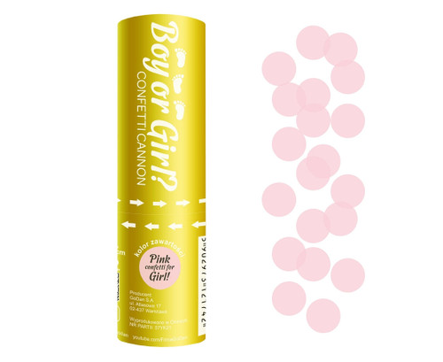Tun confetti 15 cm Boy or Girl Buline roz