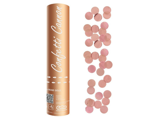 Tun confetti 20 cm - cercuri rosegold