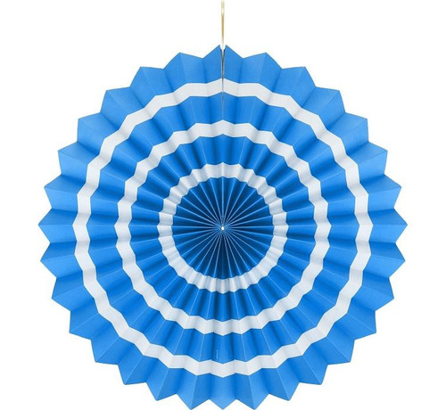 Rozeta DecorativA White stripe , albastra, 40 cm
