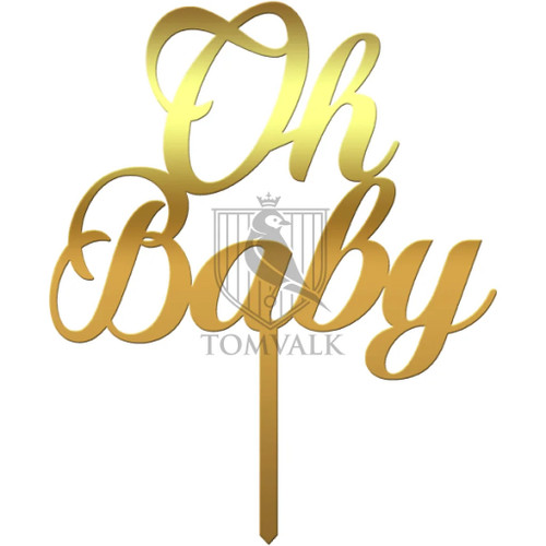 Topper tort Oh Baby III pentru Baby Shower