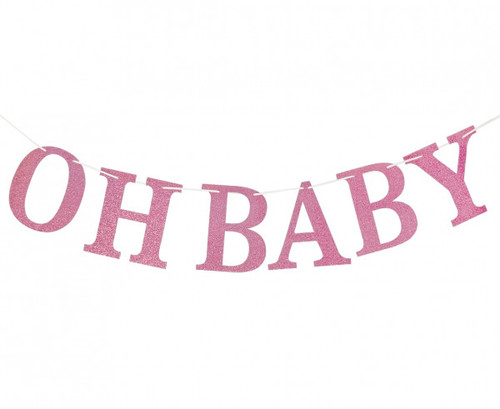 Banner Oh Baby roz- 300 cm