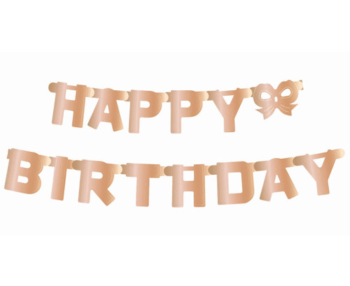 Banner Happy Birthday rosegold 160 cm