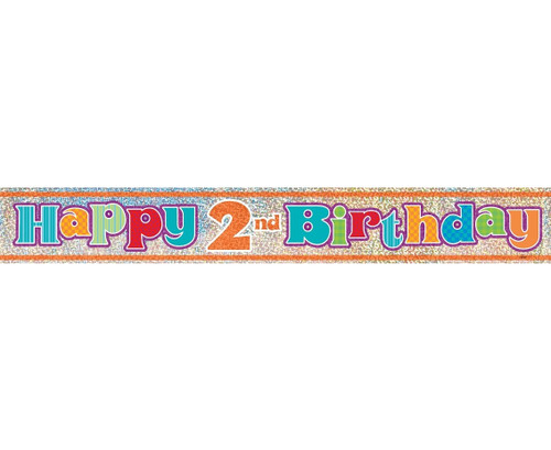 Banner Happy 2nd Birthday- 98 cm