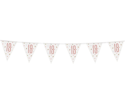 Banner 18 cu stegulete rosegold- 274 cm