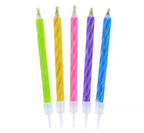Set 10 lumanari tort magice, pastel