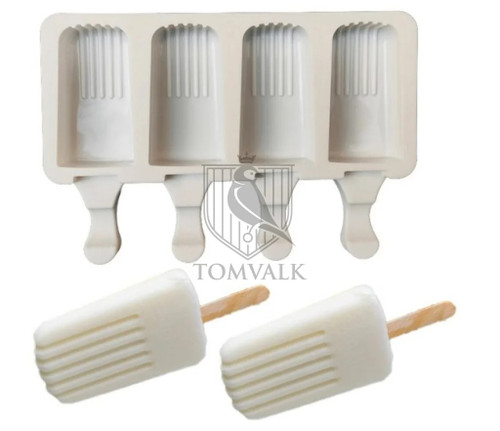Forma de silicon pentru inghetata Stripes cu 4 cavitati