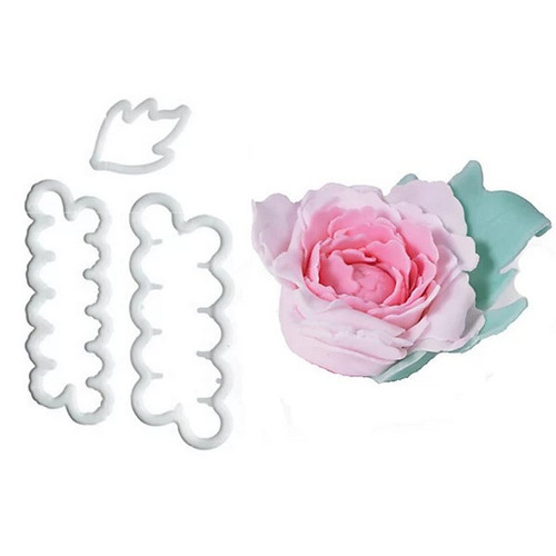 Set 3 decupatoare Bujor si frunza- T05199