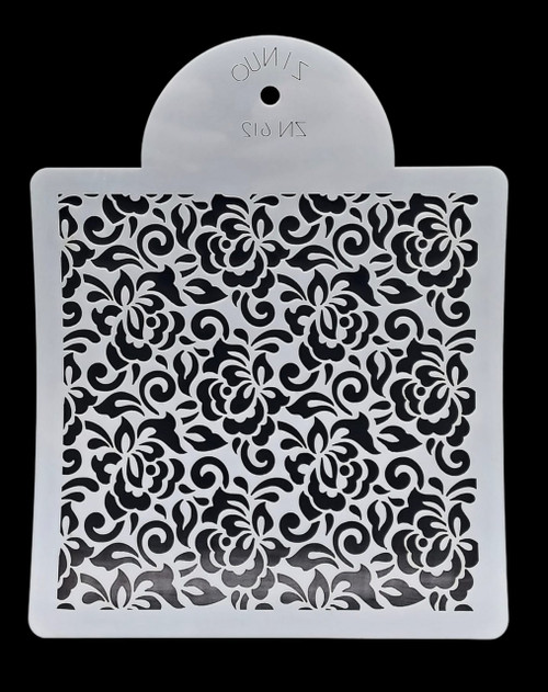 Sablon decorativ tort, patrat, model T08146