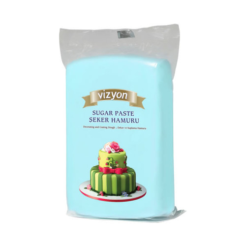 Pasta de zahar - ALBASTRU DESCHIS - 1 kg - Vizyon, 1, tomvalk.ro