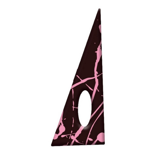 Decoratiuni din ciocolata - Triunghi negru cu decor mov- cutie 240 buc