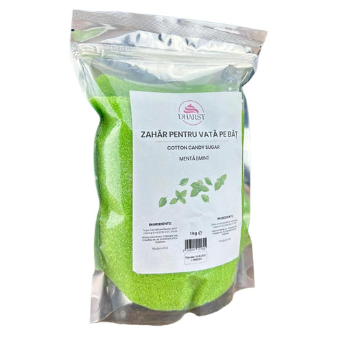 Zahar pentru vata pe bat - Aroma de Menta - Dharst - 1 kg