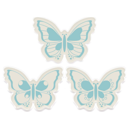 Decoratiuni din ciocolata - Fluture albastru - cutie 288 buc
