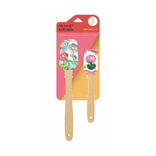 Set 2 spatule silicon  model floral - T14014