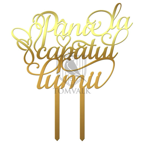 Topper tort Pana la capatul lumii