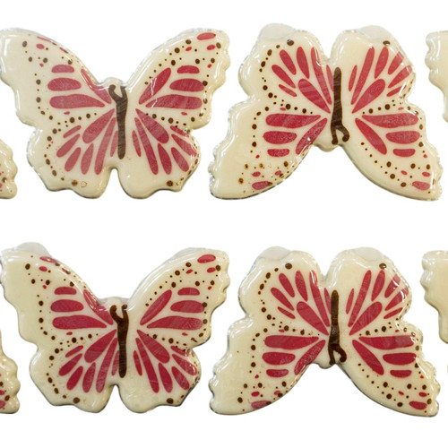Decoratiuni din ciocolata - Fluture rosu - cutie 288 buc