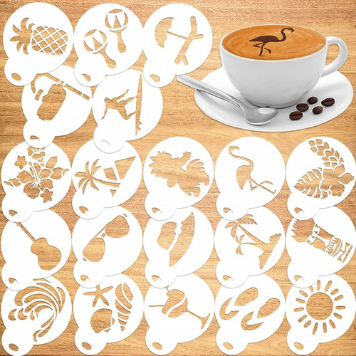Set 50 sabloane decor prajituri / cafea