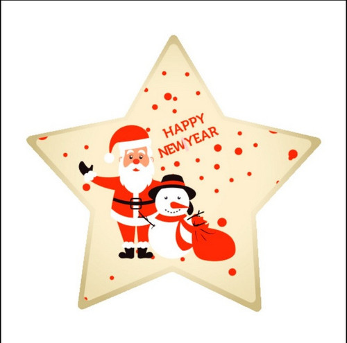 Decoratiuni din ciocolata - Steluta Happy New Year - cutie 240 buc