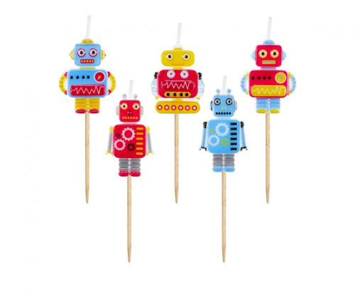 Set 5 lumanari tort - Robotei