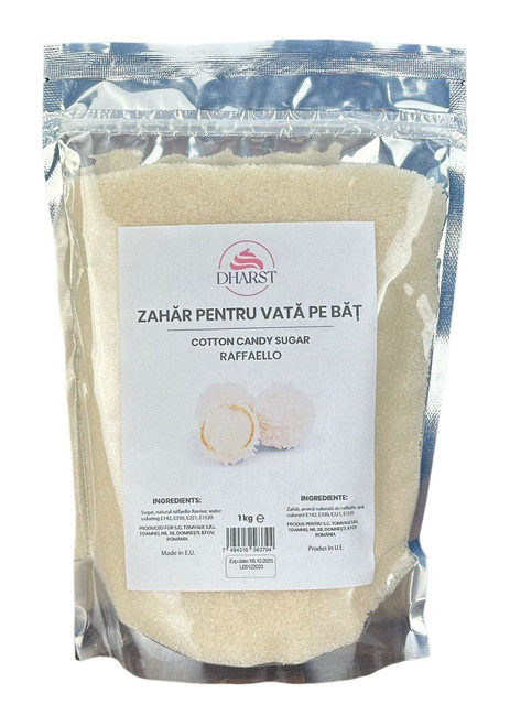 Zahar pentru vata pe bat - Aroma de Raffaello - Dharst - 0,5 kg