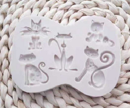 Mulaje pentru decor, Mulaj din silicon - Pisici, tomvalk.ro