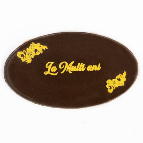 Decoratiuni din ciocolata - La multi ani - forma ovala - cutie 190 buc